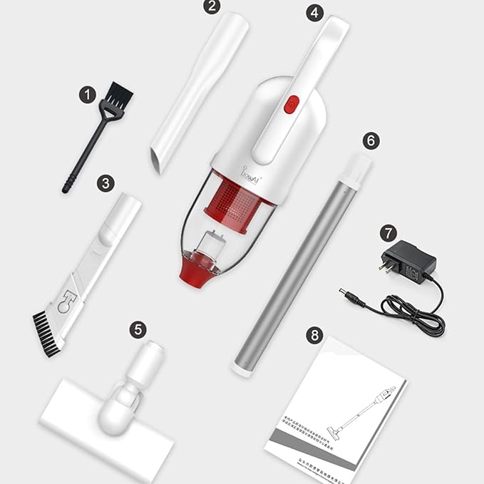 Cordless Vacuum Cleaner Lightweight Vacuum Cleaner 70W Stick Vacuum with 40min Max Long Runtime for Home Hard Floor Carpet Pet Hair (B)
