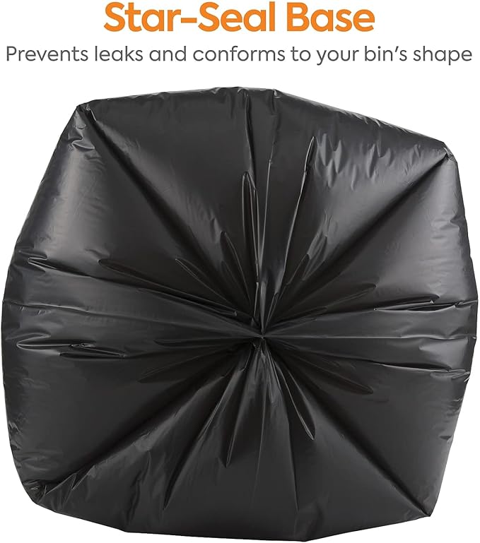 Coastwide Professional Linear Low Density Black Trash Bags 55 Gallon 100 Bags/Box