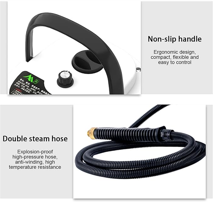 2500W High Pressure High Temperature Portable Handheld Steam Cleaner Household Air Steam Cleaner for Kitchen Furniture Bathroom CarSix Levels Adjustable