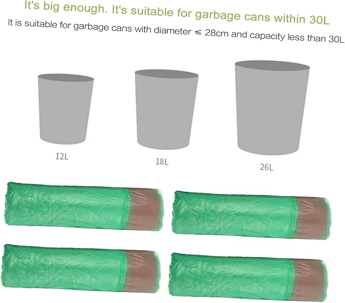 10 Packs Disposable Drawstring Trash Bags Household Plastic Waste Organizer for Kitchen Bathroom Office Living Use