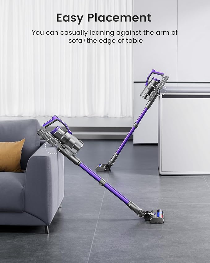 S14 Cordless Vacuum Cleaner 450W 33KPA Stick Vacuum Cleaners with OLED Screen Up to 55minsAnti-Tangle Brush Aromatherapy Lightweight Vacuum Deep Clean for Hardwood Floor Carpet Pet Hair