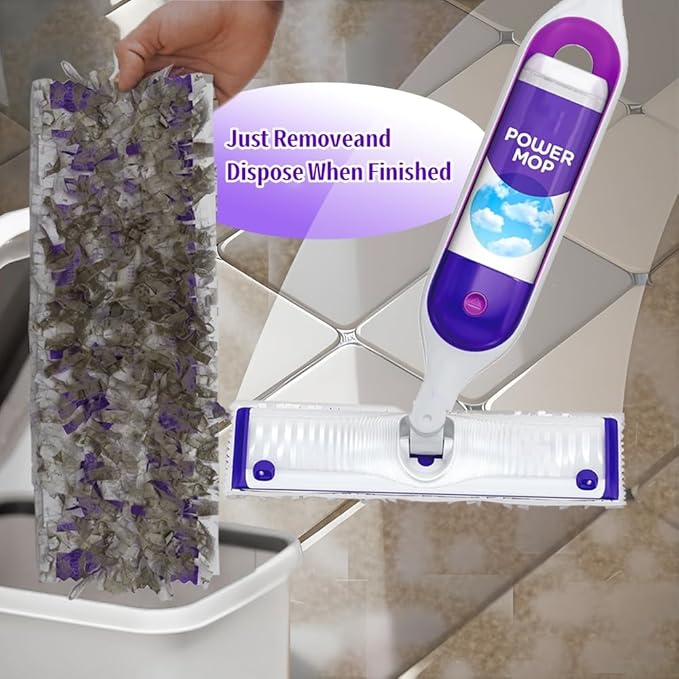 Disposable Mop Pads for S-wiff-er PowerMop Multi-Surface Mopping Pad Refills | Safe on All Finished Floors | Compatible with Swiffer PowerMop (25 Count)