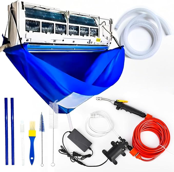 Ac Cleaning Bag With Support Rods Air Conditioner Cleaning Kit with Strong Washing Tool Ac Cleaning kit Minisplit Cleaning Kit Air Conditioning Water Bag Kit Universal for Home AC Cleaning