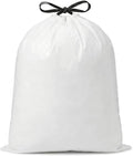 10 Gallon Drawstring Trash Bags 100ct Upgraded 1 Mil Thick Small Kitchen Garbage Bags Medium Waste Basket Liners for Household use Unscented White