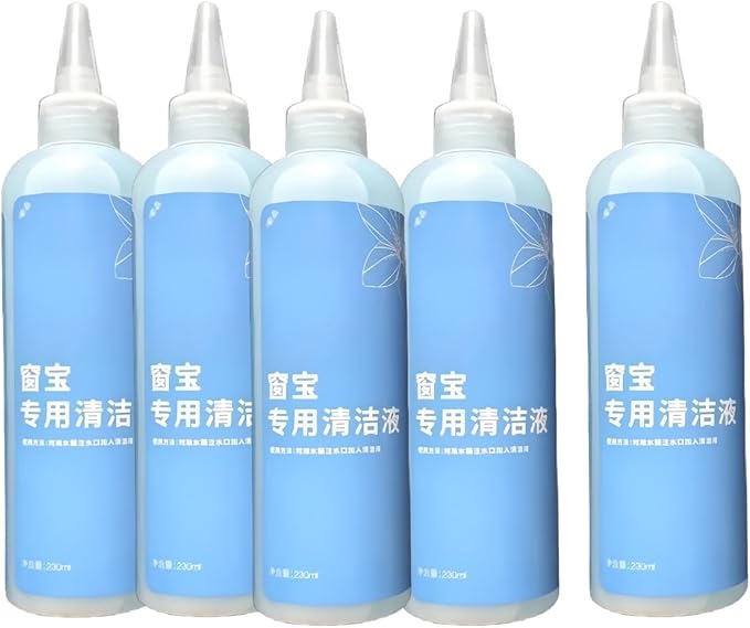 Window Cleaning Solution Compatible with ECOVACS Winbot W2/W1/MINI Cleaning Liquid Window Cleaner 230ml(5 bottles)