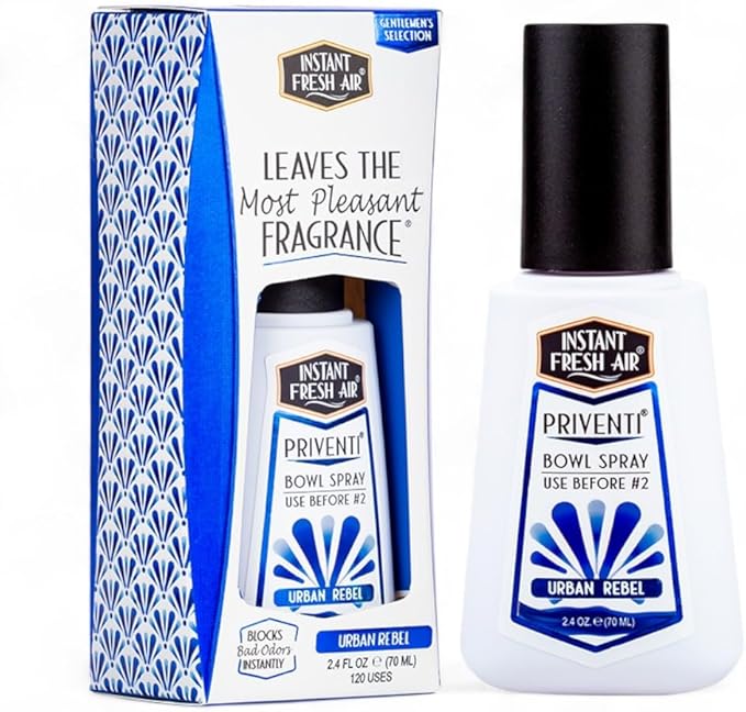 Priventi Bundle – Her/His/Everyone: Orchid Rose + Urban Rebel + Dolce Bliss 2.4 oz Each | Instant Odor Eliminator | Bathroom Spray Toilet Spray &amp Toilet Freshener for Home Travel &amp College