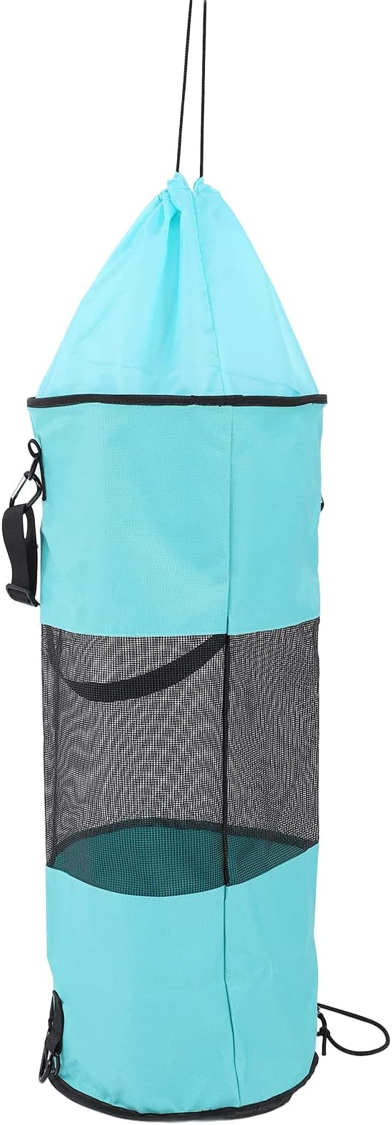 Reusable Boat Trash Bag Waterproof Mesh Garbage Bag for Boat Lightweight Portable Outdoor Trash Storage with Elastic Top and Buckle Strap for Kayaking Camping Travel