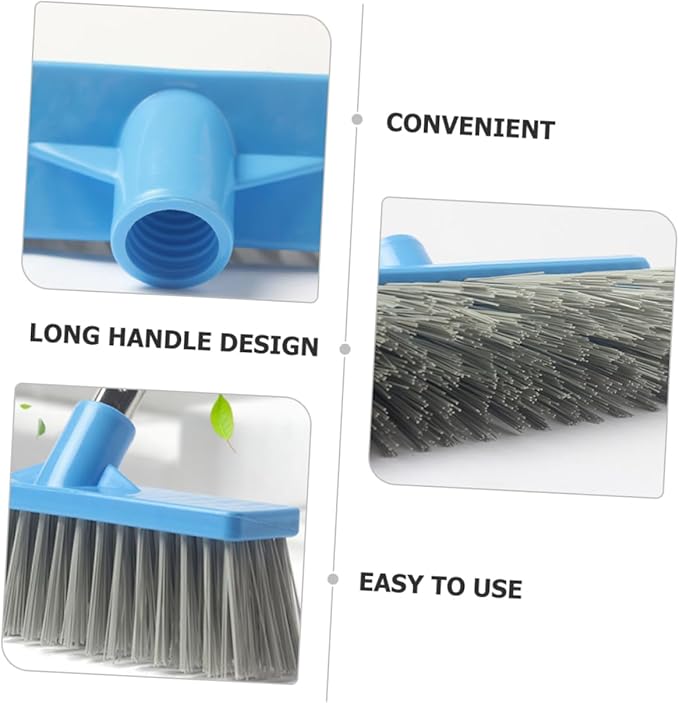 Long Handle Stiff Bristle Floor Scrubbing Brush for Bathroom Kitchen and Outdoor Cleaning Grout Tiles and Hard Surfaces
