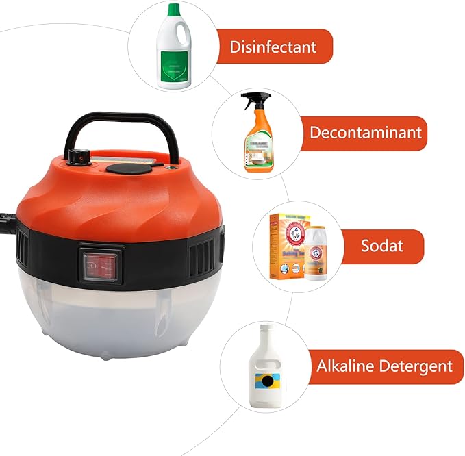 Handheld Steam Cleaner 1600W High Pressure Steamer for Cleaning Handheld Pressurized Steam Cleaner Car Steamer Upholstery Steamer Cleaner for Homes Hotels Car Maintenance Stores