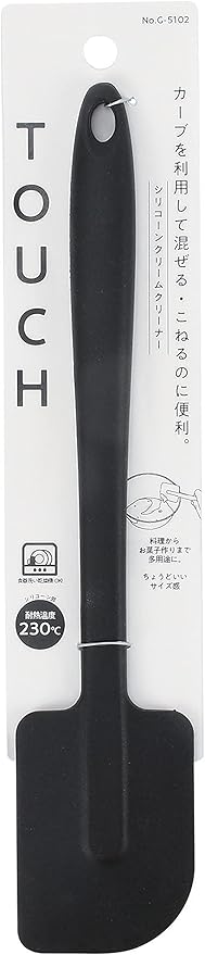 Pearl Metal TOUCH G-5102 Cream Cleaner Silicone Dishwasher Safe Heat Resistant Up to 506°F (230°C) Black