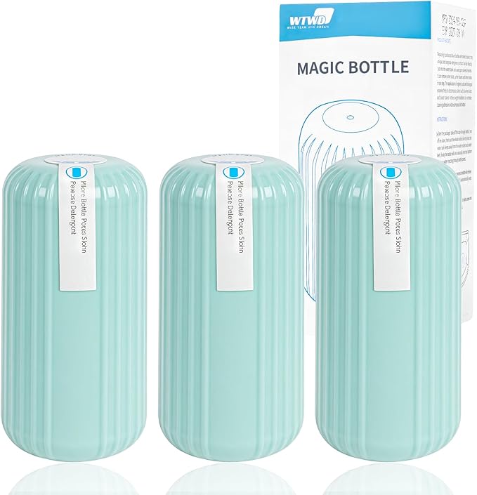 3Pcs WTWD Automatic Toilet Cleaner - Prevents Hard Water Stains Reduce Scrubbing Toilet Tank Cleaner Automatic Toilet Bowl Cleaner Magic Bottle Design for Stain-Free Hands Septic Safe