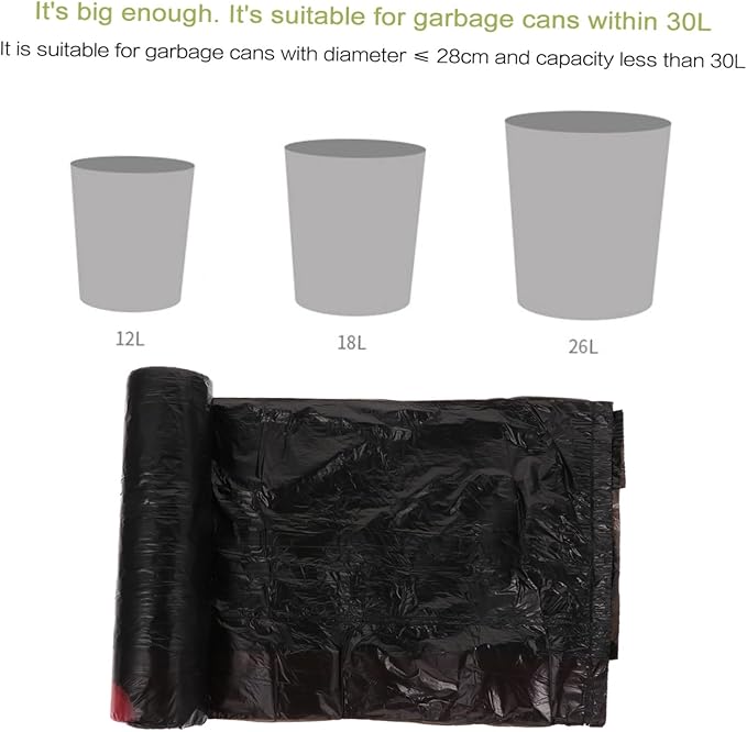 10 Packs Disposable Drawstring Trash Bags Heavy-duty Plastic Garbage Bags for Kitchen Bathroom Office Living Home Use Thickened PP Material Household Waste Organizer