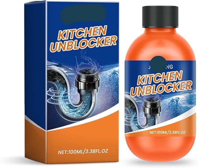 Powerful Pipe Drain Cleaner for Kitchen &amp Toilet - Grease Remover for Sinks Drains &amp Sewers - Long - Lasting Clog Prevention &amp Quick Unclogging Solution(1PCS)
