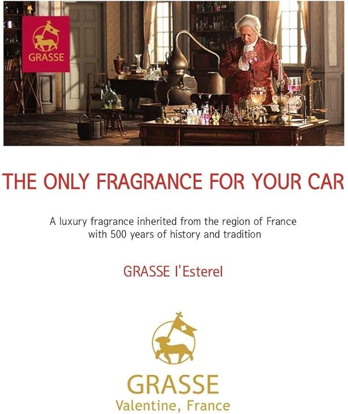 Bullsone Grasse L'esterel Natural Car Air Fresheners Luxury Car Perfume - Bulgarian Rose Scent (2 Pack)