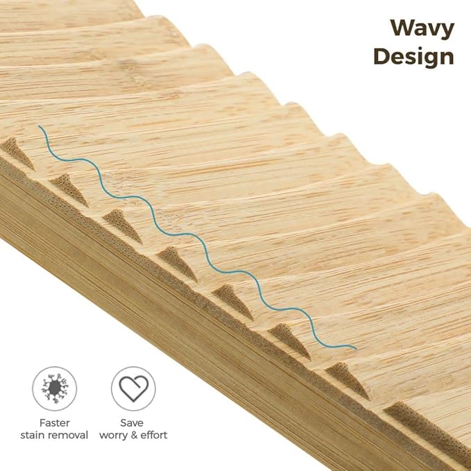 Thick Bamboo Laundry Washboard for Effective Clothes Stain Removal and Scrubbing
