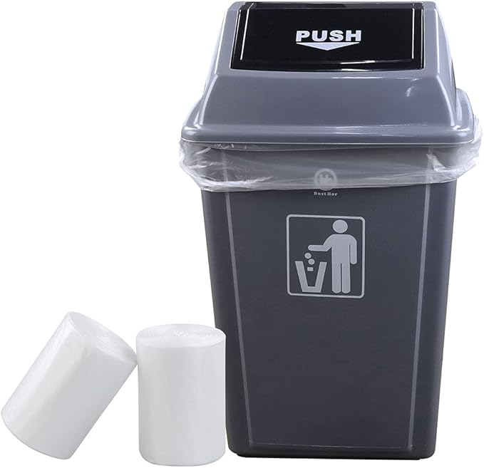 Idotry Clear 13 Gallon Tall Kitchen Trash Bags 100 Counts Clear Waste Basket Liners