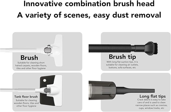 Cordless Vacuum Cleaner Strong Suction Powerful Removable Handheld Stick Vacuum with 2000mAh Battery for Hair Cat Litter Hard Floors