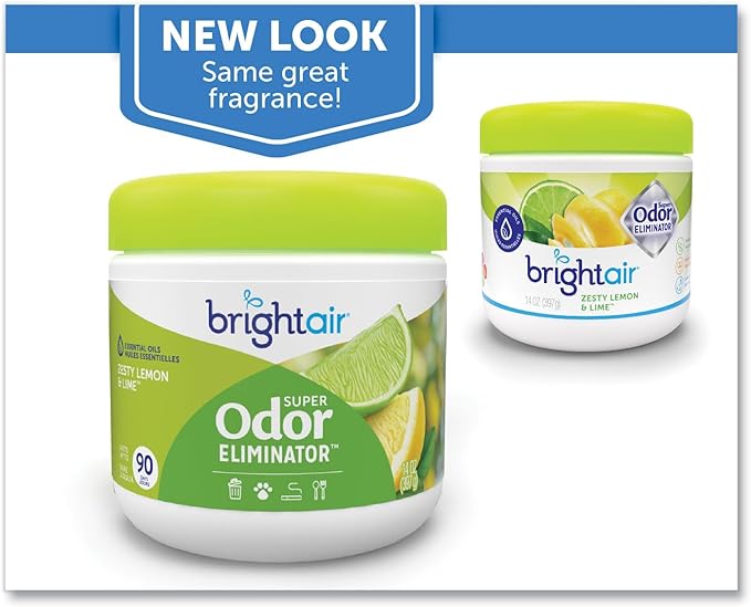 BRIGHT Air 900248 Super Odor Eliminator Zesty Lemon and Lime 14 oz 6/Carton