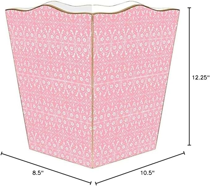 Marye-Kelley WB1178-Spring Pink Wastepaper Basket