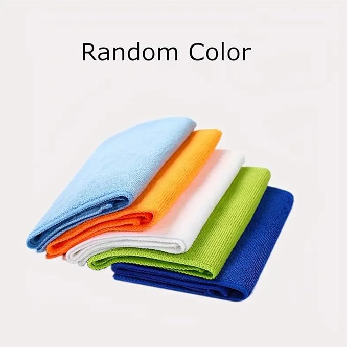 Cleaning Bundle: Comet Lemon Fresh Powder Cleanser with Bleach 21 oz Bottles 4 Pack + 2 Microfiber Cloths + 2 Narrow Brushes