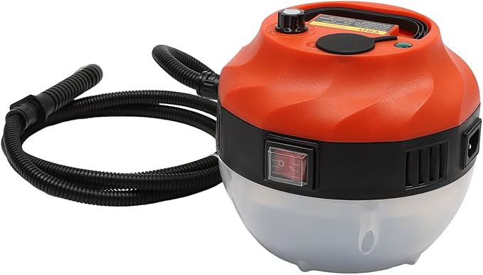 1600W Handheld Steam Cleaner Steam Cleaner with 6 Adjustable Gears High Temp Pressurized Steam Cleaner Machine for Homes Hotels Restaurants Car Maintenance Stores Orange