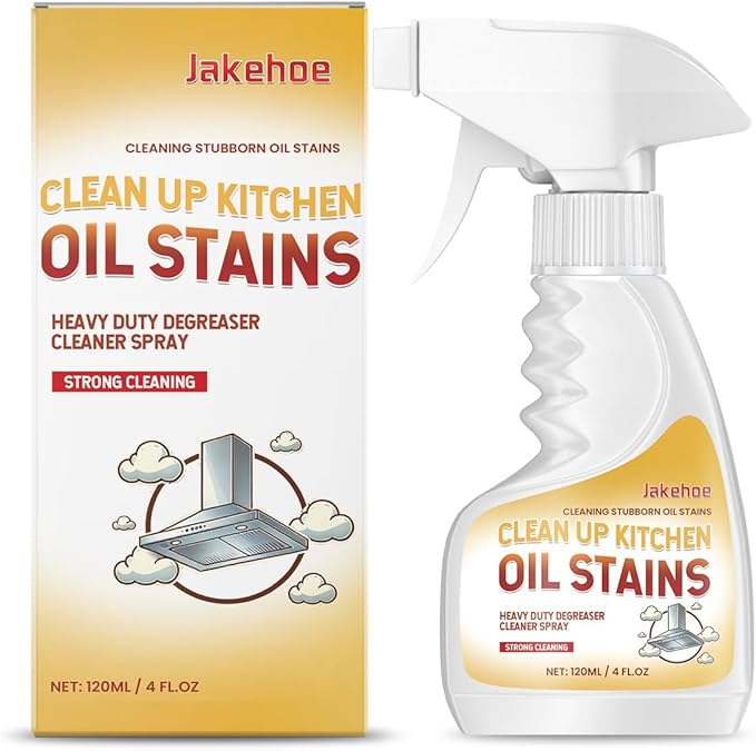 Heavy Duty Kitchen Degreaser Spray - Fast Acting For Stoves Range Hoods Grills - Easy Clean Formula(2PCS)