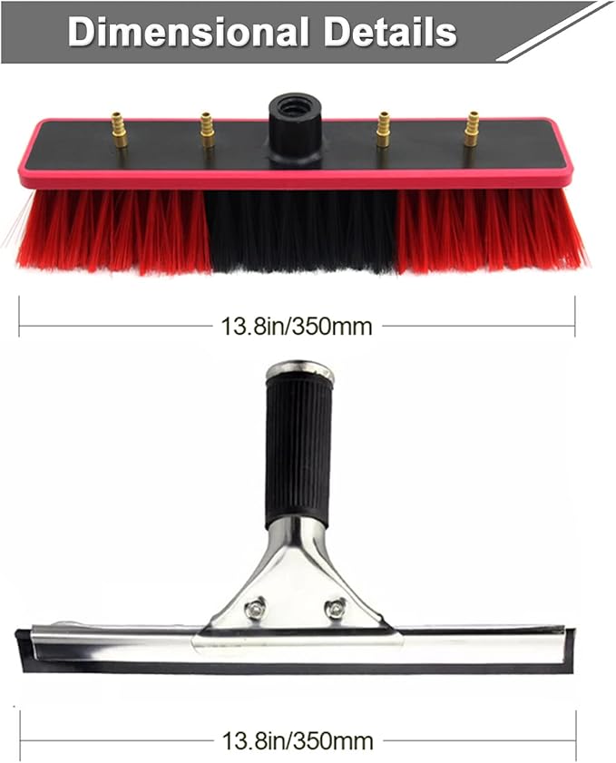 Water Fed Pole Kit Window Cleaning Pole with Scraper 3.6M 5.4M 6M 7.2M 9M 12M Water Fed Telescopic Brush Extendable Cleaner Conservatory Roof for Photovoltaic Panel Cleaning36FT/10.8M