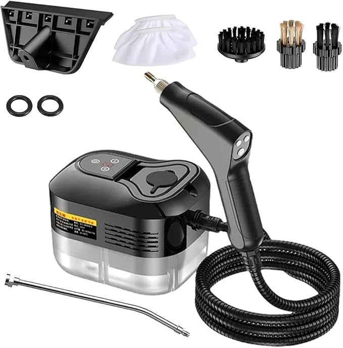 Steam Cleaner for Home &amp Car Detailing 2500W Handheld High Pressure Steamer for Cleaning Portable Car Steamer for Home Kitchen Tile Floor Couch CleaningBlack