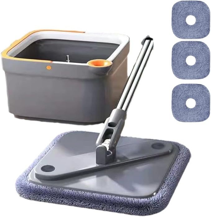 Revolutionary Self Wringing Rotating Mop for Efficient Cleaning of All Floor Types Including Tile and Wood