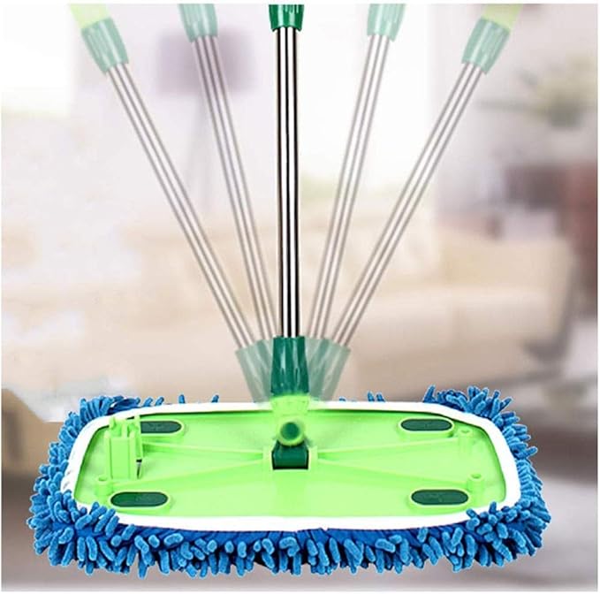 Stainless Steel Rod Flat Mop Lazy Fast Hand-Free Mop for Household Wood Floor Tiles Mopp