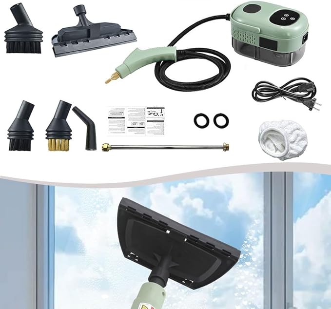 Handheld Steam Cleaner 2500w Pressurized Steamer for Cleaning Multi-Purpose Steamer for Home Fast Heating Steam Cleaner Portable Steamer for Window Kitchen Floor