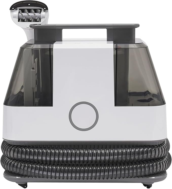 Carpet Cleaner Machine 450W Electric Carpet Shampooer Cleaning Machine with Cleaning Brushe IPX4 Water-proof Handheld Rug Cleaner for Homes Hotels Clubs Restaurants White+Grey 110V