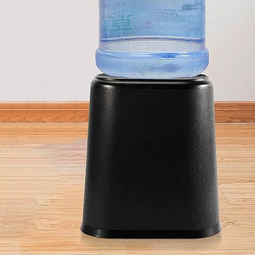Thickened Plastic Trash Can Wastebasket Narrow Rectangular Open Garbage Bin with Press Ring Black Home Rubbish Can for Bathroom Bedroom Office Hotel Use