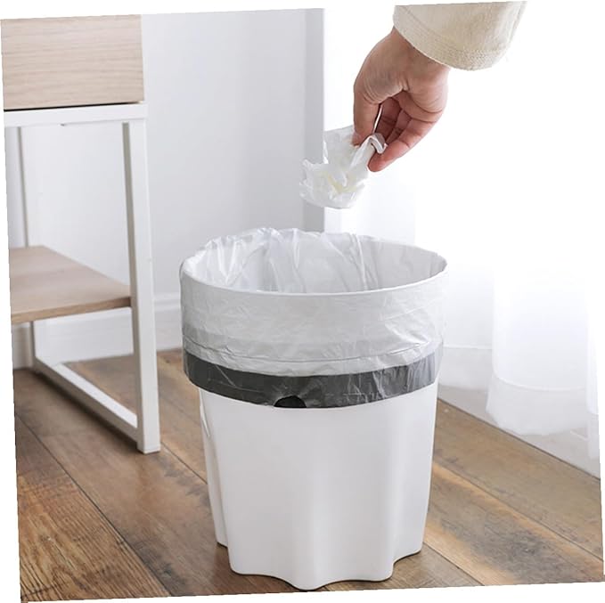 ERINGOGO Disposable Drawstring Garbage Bags 90pcs Portable Trash Bags with Handles for Kitchen and Outdoor Use Random Color Drawstring Closure