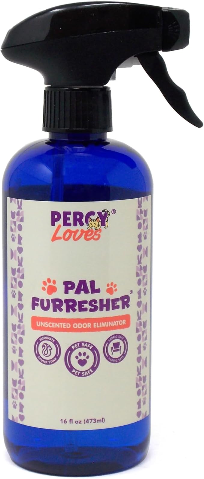 Pet Urine Odor Eliminator &amp Deodorizer – Percy Loves Pal Furresher 16 oz Unscented for Dogs Cats and Home