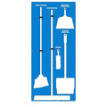Clean &amp Sweep 5S Shadow Board/Wall Mount Broom Holder 68 x 30 Board 5S Cleaning Station - Board Only Tools Sold Separately Made in The USA by AccuformNMC Blue/White PSB614BUWT