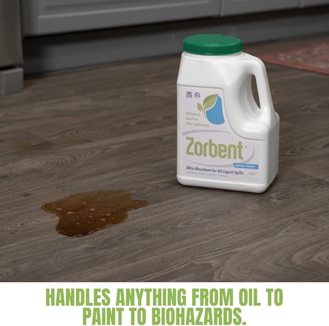 Liquid Spill Kit | 16X More Absorbent than Clay Commercial-Grade Vomit Urine Oil All Liquids Spill Powder Reusable