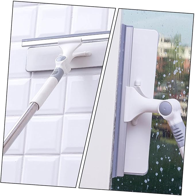 Multi-Purpose Glass Cleaning Squeegee Extendable Handle Dual-Sided Window Cleaner Tool for Home and Auto Efficient Water Removal Mop for Indoor/Outdoor Use