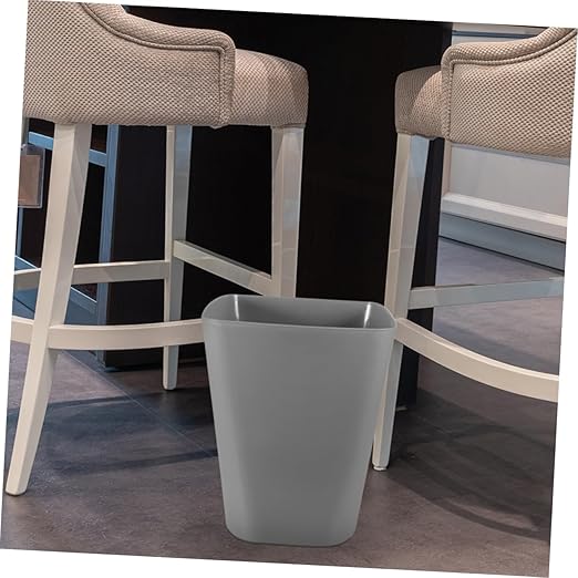 Ciieeo 2pcs Compact Office Trash Can Simple Square Wastebasket for Bedroom Bathroom and Living Versatile Grey Containers for Clean Spaces