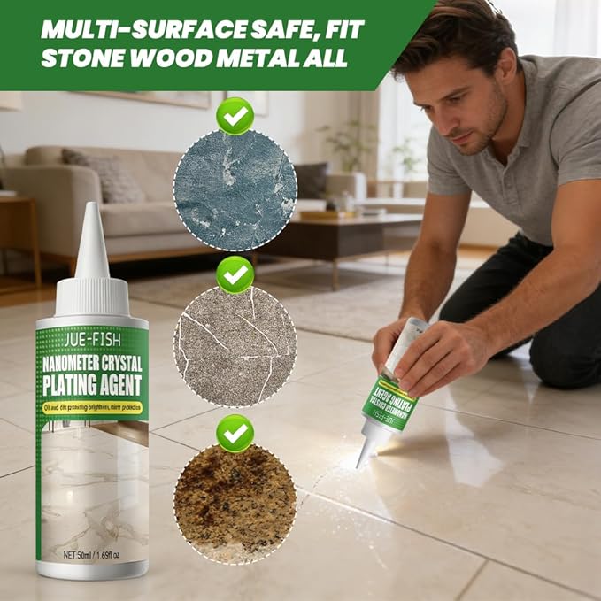 Multi-Surface Nano Crystal Coating: Granite Countertop Cleaner with Protection for Stone Surfaces - Restores Shine &amp Polishes Granite Marble Quartz Tiles and More (3 pcs)
