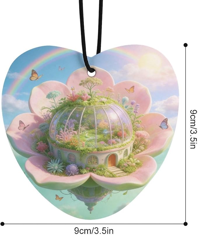 5PCS Car Air Freshener Hanging Personalized Double Sided Under A Rainbow Car Fresheners Long Lasting New Cars Scents Cute Automotive Freshies for Closets Drawers (tea)