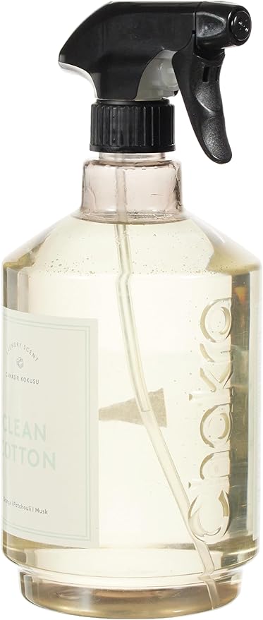 Chakra Freshener Fabric Spray - Long-Lasting Multi-Purpose Laundry Scent for Bedding Clothes &amp Home Fabric Deodorizer Luxury Room Deodorizer Linen Spray w/Trigger 33.8 fl oz Clean Cotton