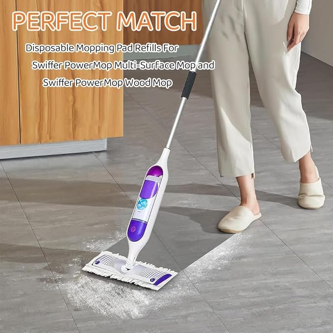 Replacement Pads for S.wiffer PowerMop Disposable Mop Pads Wood Mopping Pad Refills Spare Pack for Floor Cleaning 25 Count