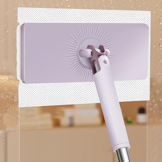 Reusable MopRotating Head Long Handle with Cloths - Dry Wet Mops for Hardwood Floorsfor Home Kitchen Bathroom Bedroom Living Room Hardwood Laminate Tile Glass Window