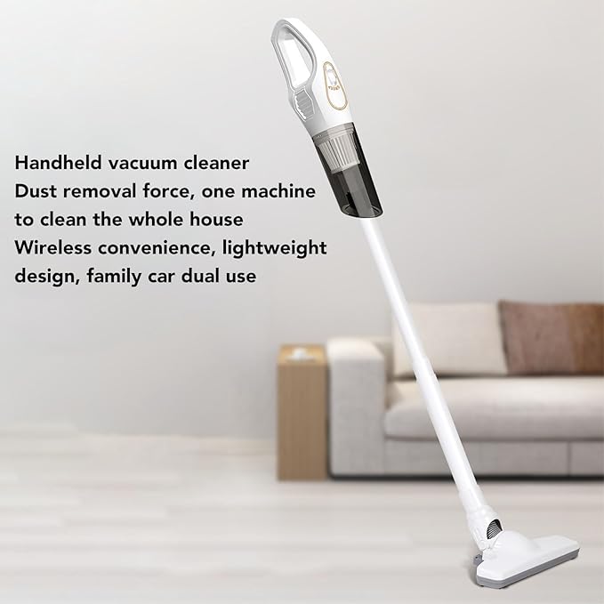 Cordless Vacuum Cleaner Strong Suction Powerful Removable Handheld Stick Vacuum with 2000mAh Battery for Hair Cat Litter Hard Floors