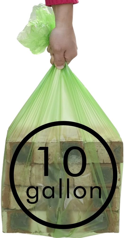 Kekow 10 Gallon Kitchen Trash Bags Green 125 Counts