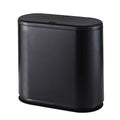 12L Black Slim Bathroom Trash Can with Press Top Lid3.17 Gallon Pet/Dog Proof Kitchen Trash CanThin Garbage CanCovered WastebasketNarrow Small Plastic Trashcan for Craft RoomBedroomOfficeDorm