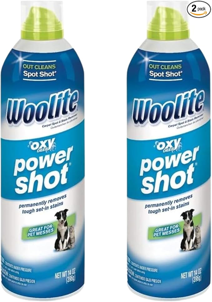 Woolite Oxy Deep Power Shot Fresh Scent Carpet Cleaner 14 oz. Liquid Pack of 2