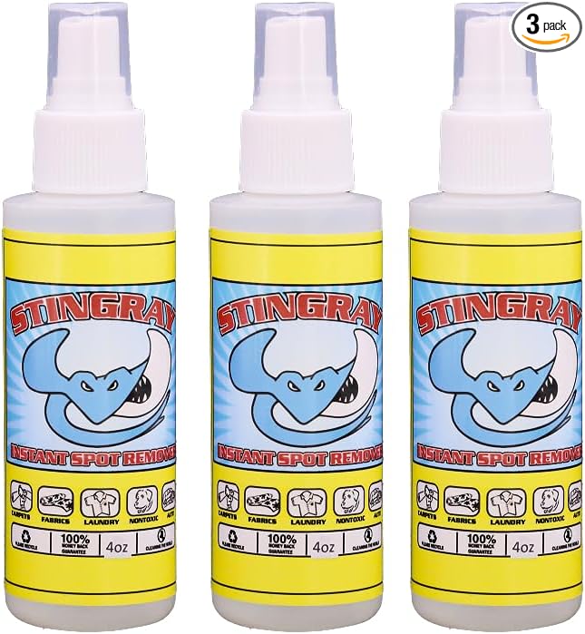 Stingray Spot Remover 4 Fl oz | Advanced Eco-Friendly Multi Surface Stain Removal | 3-Pack
