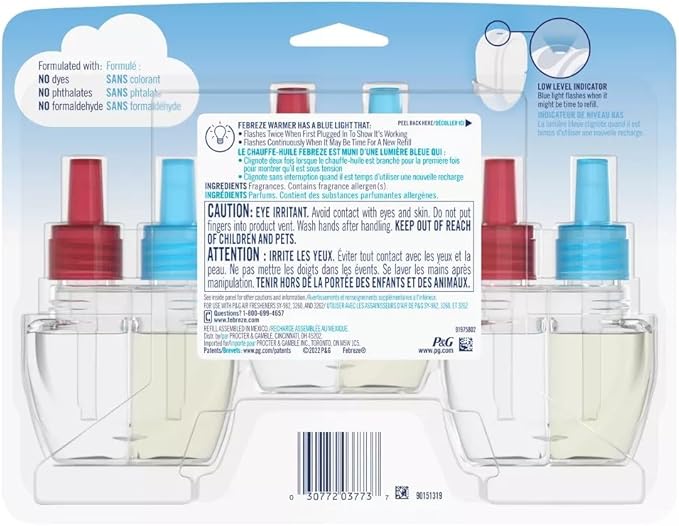 Febreze Plug with Fade Defy Technology Air Freshener - New Limited Edition - (3) of 0.87 fl oz Refills (Berry and Bramble)